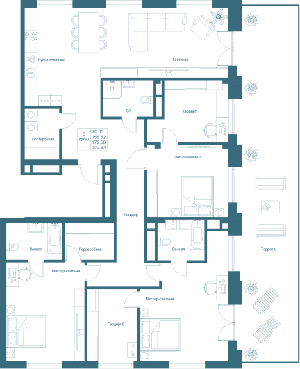 Квартира с террасой